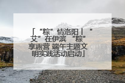 “粽”情洛阳丨“艾”在伊滨 “粽”享露营 端午主题文明实践活动启动