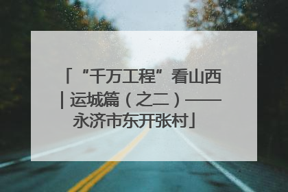 “千万工程”看山西｜运城篇（之二）——永济市东开张村