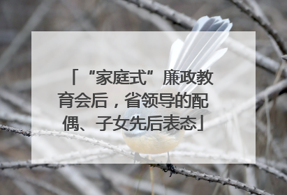“家庭式”廉政教育会后，省领导的配偶、子女先后表态