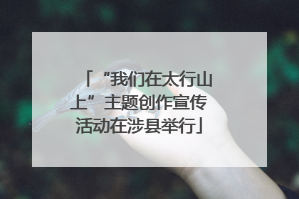 “我们在太行山上”主题创作宣传活动在涉县举行