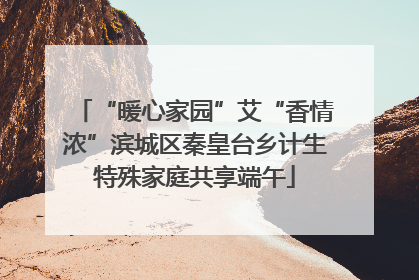 “暖心家园”艾“香情浓”滨城区秦皇台乡计生特殊家庭共享端午