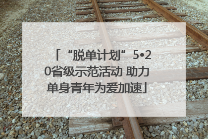 “脱单计划”5•20省级示范活动 助力单身青年为爱加速