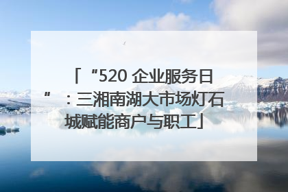 “520 企业服务日”：三湘南湖大市场灯石城赋能商户与职工