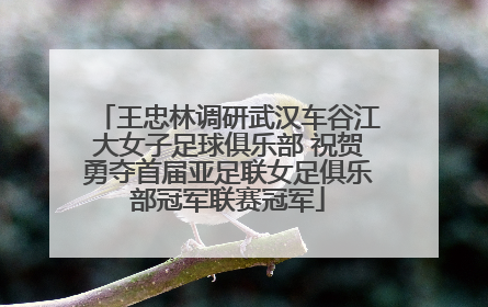王忠林调研武汉车谷江大女子足球俱乐部 祝贺勇夺首届亚足联女足俱乐部冠军联赛冠军