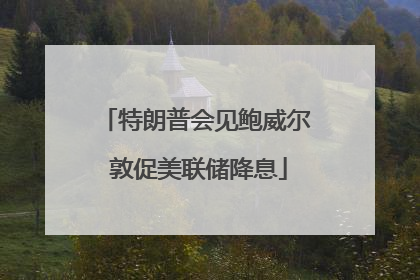 特朗普会见鲍威尔 敦促美联储降息