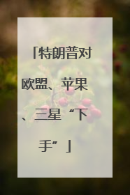 特朗普对欧盟、苹果、三星“下手”