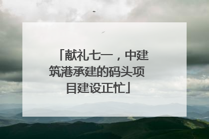 献礼七一，中建筑港承建的码头项目建设正忙