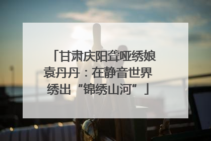 甘肃庆阳聋哑绣娘袁丹丹：在静音世界绣出“锦绣山河”