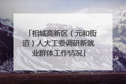 相城高新区（元和街道）人大工委调研新就业群体工作情况