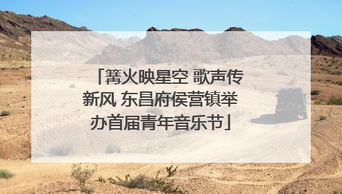 篝火映星空 歌声传新风 东昌府侯营镇举办首届青年音乐节