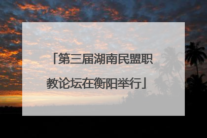 第三届湖南民盟职教论坛在衡阳举行