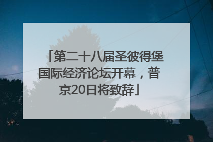 第二十八届圣彼得堡国际经济论坛开幕，普京20日将致辞
