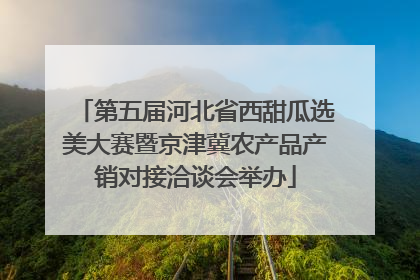 第五届河北省西甜瓜选美大赛暨京津冀农产品产销对接洽谈会举办