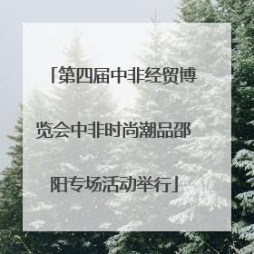 第四届中非经贸博览会中非时尚潮品邵阳专场活动举行