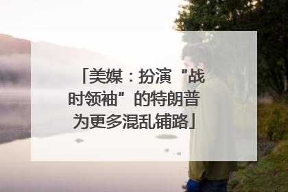 美媒：扮演“战时领袖”的特朗普为更多混乱铺路
