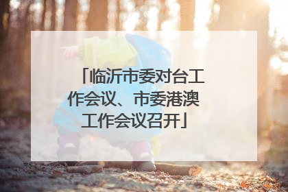 临沂市委对台工作会议、市委港澳工作会议召开
