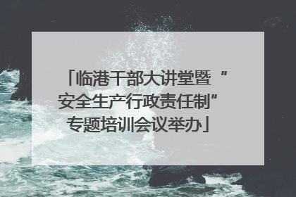 临港干部大讲堂暨“安全生产行政责任制”专题培训会议举办