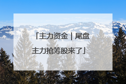 主力资金｜尾盘主力抢筹股来了