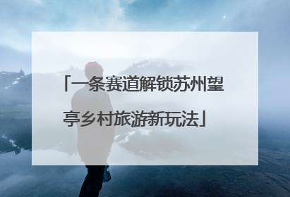 一条赛道解锁苏州望亭乡村旅游新玩法