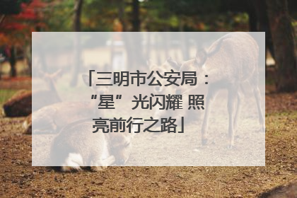 三明市公安局：“星”光闪耀 照亮前行之路