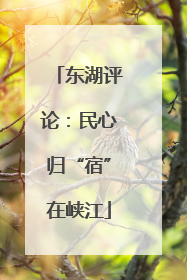 东湖评论：民心归“宿”在峡江