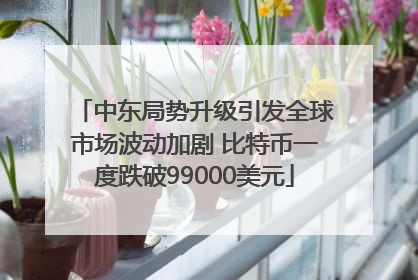 中东局势升级引发全球市场波动加剧 比特币一度跌破99000美元