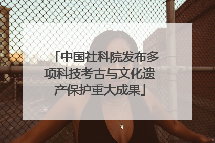 中国社科院发布多项科技考古与文化遗产保护重大成果