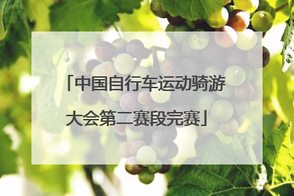 中国自行车运动骑游大会第二赛段完赛