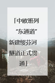 中欧班列“东通道”新建绥芬河隧道正式贯通