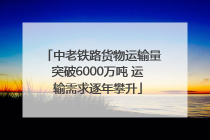 中老铁路货物运输量突破6000万吨 运输需求逐年攀升