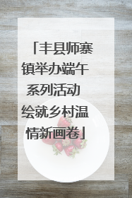丰县师寨镇举办端午系列活动 绘就乡村温情新画卷