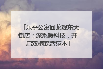 乐乎公寓回龙观东大街店：深系暖科技，开启双栖森活范本