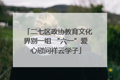 二七区政协教育文化界别一组 “六一”爱心慰问祥云学子