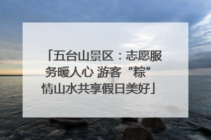 五台山景区：志愿服务暖人心 游客“粽”情山水共享假日美好