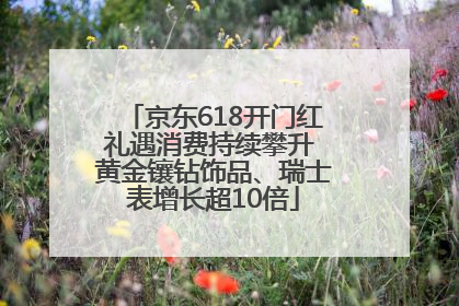 京东618开门红礼遇消费持续攀升 黄金镶钻饰品、瑞士表增长超10倍
