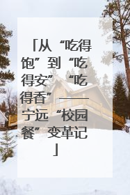 从“吃得饱”到“吃得安”“吃得香”——宁远“校园餐”变革记