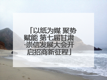 以纸为媒 聚势赋能 第七届甘肃·崇信发展大会开启招商新征程