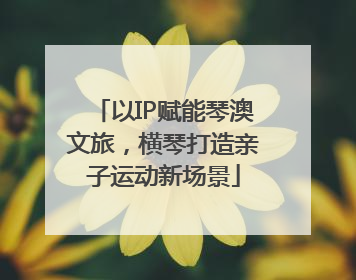 以IP赋能琴澳文旅，横琴打造亲子运动新场景
