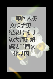 叩问人类文明之思，纪录片《寻访大师》解码法兰西文化基因