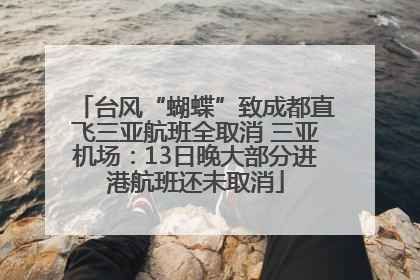 台风“蝴蝶”致成都直飞三亚航班全取消 三亚机场：13日晚大部分进港航班还未取消