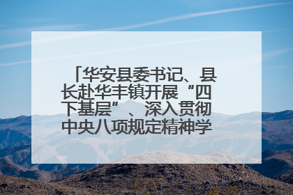 华安县委书记、县长赴华丰镇开展“四下基层”、深入贯彻中央八项规定精神学习教育工作调研