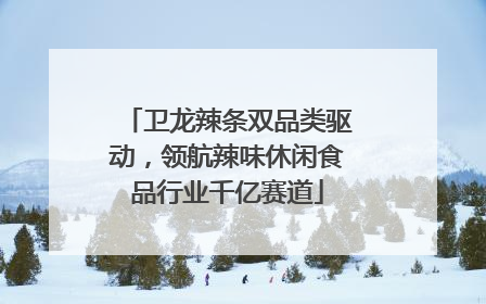 卫龙辣条双品类驱动，领航辣味休闲食品行业千亿赛道