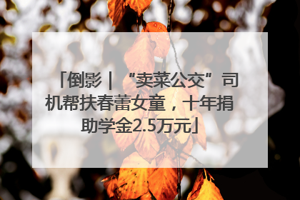 倒影｜“卖菜公交”司机帮扶春蕾女童，十年捐助学金2.5万元