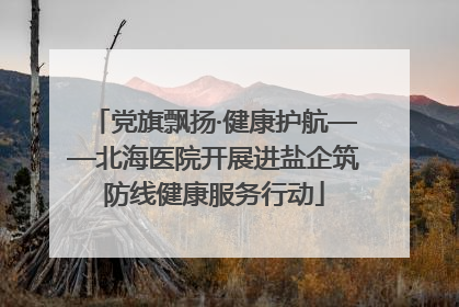 党旗飘扬·健康护航——北海医院开展进盐企筑防线健康服务行动