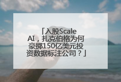入股Scale AI，扎克伯格为何豪掷150亿美元投资数据标注公司？