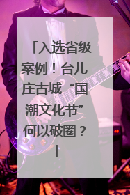 入选省级案例！台儿庄古城“国潮文化节”何以破圈？