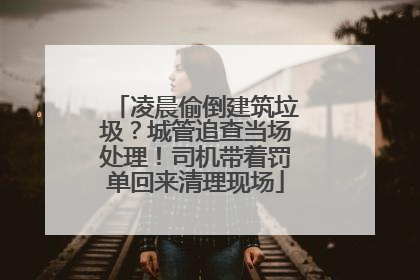 凌晨偷倒建筑垃圾？城管追查当场处理！司机带着罚单回来清理现场