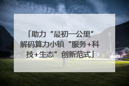 助力“最初一公里” 解码算力小镇“服务+科技+生态”创新范式