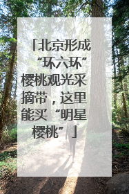 北京形成“环六环”樱桃观光采摘带，这里能买“明星樱桃”