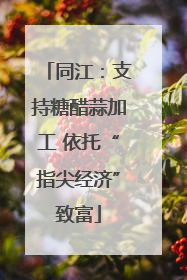 同江：支持糖醋蒜加工 依托“指尖经济”致富